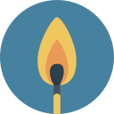 fire, flame, match svg vector icon