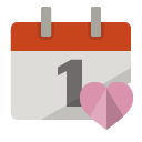 calendar,heart icon