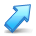 arrow, right, up icon