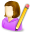 edit, female, user icon