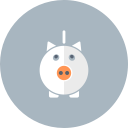 cash, money, pig, piggy bank, savings svg vector icon