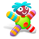 colored,green,doll icon