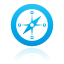 blue, compass icon