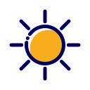 giallo, sole, soleggiato, sun, sunny, weather, yellow svg vector icon