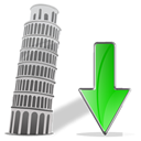 torredepisa,down,descend,download,fall,decrease,descending icon