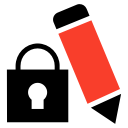 access, edit, lock, stop svg vector icon