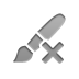 brush,cross icon