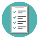 checklist, checkmark, clipboard, document, list, tracklist svg vector icon