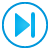 basic, blue, button, end icon