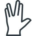 geek, movie, spok, star, treck svg vector icon