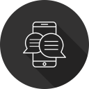 bubble, chat, message, screen, smartphone, speech, talk svg vector icon