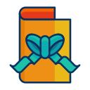 bow, card, christmas, greeting, ribbon svg vector icon
