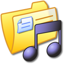 folder,yellow,music icon