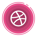 dribble, social media svg vector icon