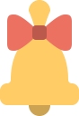 alarm, bell, celebration, christmas, holiday, joy, notification svg vector icon