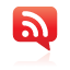 comment, feed, red icon