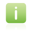 button, green, information icon