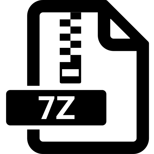 Compressed 7z Format svg vector icon