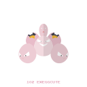 exeggcute, grass, kanto, pokemon svg vector icon