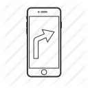 direction, gps, map, mobile, navigation, pointer, smartphone icon