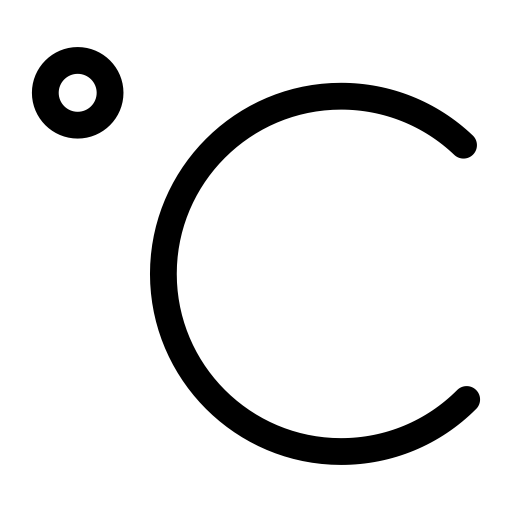 Degrees Celsius svg vector icon