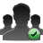check, group, user icon