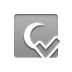 red,crescent,checkmark icon