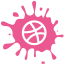 social,media,blot,set,dribbble icon