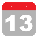 calendar, event, hovytech, one, schedule, thirteen, three svg vector icon
