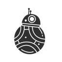 bb-8, droid, rtd2, starwars svg vector icon
