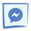 facebook messenger, media, social svg vector icon