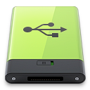 green, usb icon