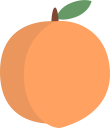 fruit, peach svg vector icon
