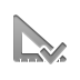 ruler,square,checkmark icon
