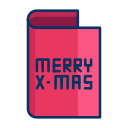 card, christmas, greeting, merry svg vector icon