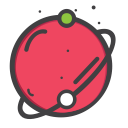 planet, space, telestial, univearse svg vector icon