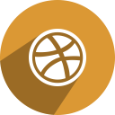 dribbble, , media, network, social svg vector icon