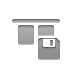 align,horizontal,top,diskette icon