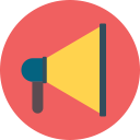 announcement, megaphone, notification, sound svg vector icon