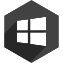 hexagon, media, shadow, social, store, window svg vector icon