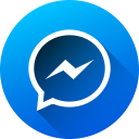 circle, gradient, long shadow, media, messenger, social, social media svg vector icon