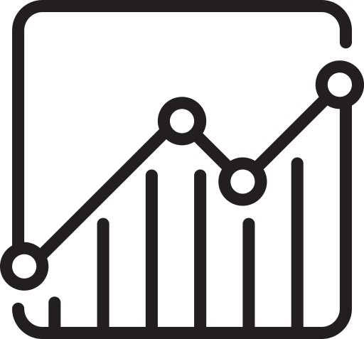 Stats Lines svg vector icon