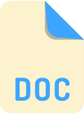 doc, extension, file, name svg vector icon