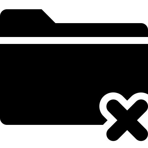 Folder Delete svg vector icon