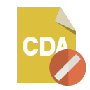 file,format,cda,cancel icon