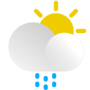 cloud, day, precipitation, rain, snow, sun, weather svg vector icon