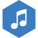 hexagon, itunes, media, social svg vector icon