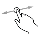 drag, finger, gestureworks, one icon