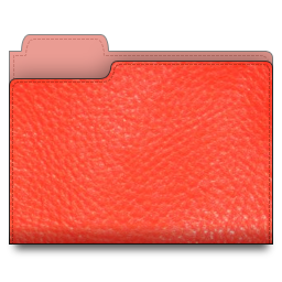 leather,folder,red icon