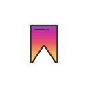 flag, instagram, save, tag svg vector icon